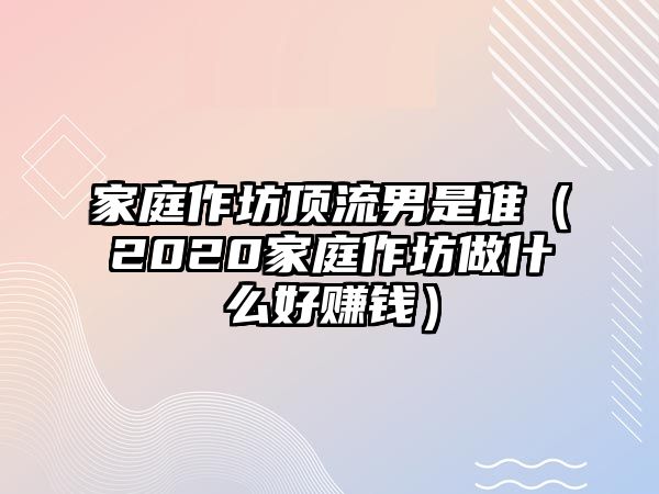 家庭作坊頂流男是誰（2020家庭作坊做什么好賺錢）