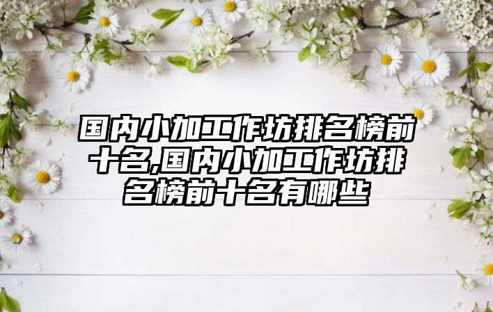 國內小加工作坊排名榜前十名,國內小加工作坊排名榜前十名有哪些