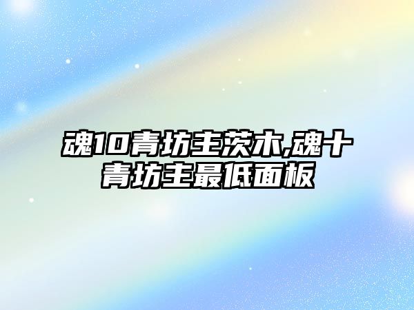 魂10青坊主茨木,魂十青坊主最低面板